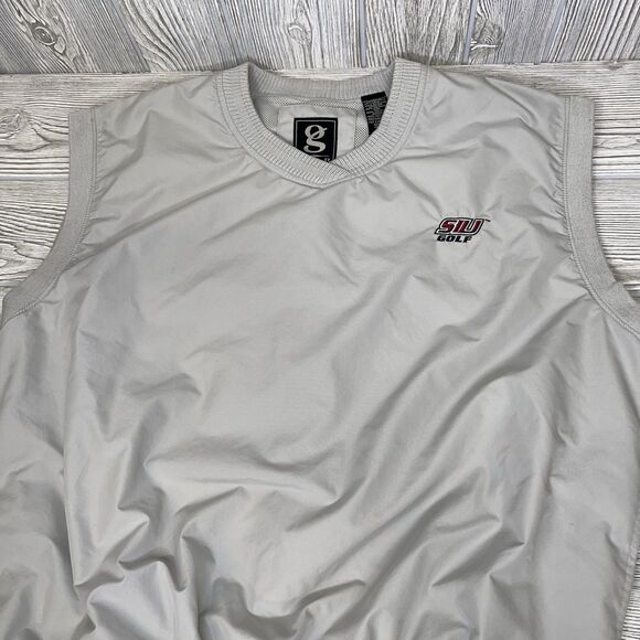 Vtg Gear For Sports Windbreaker Golf Vest Men's Size Medium SIU Salukis Tan - Picture 4 of 11